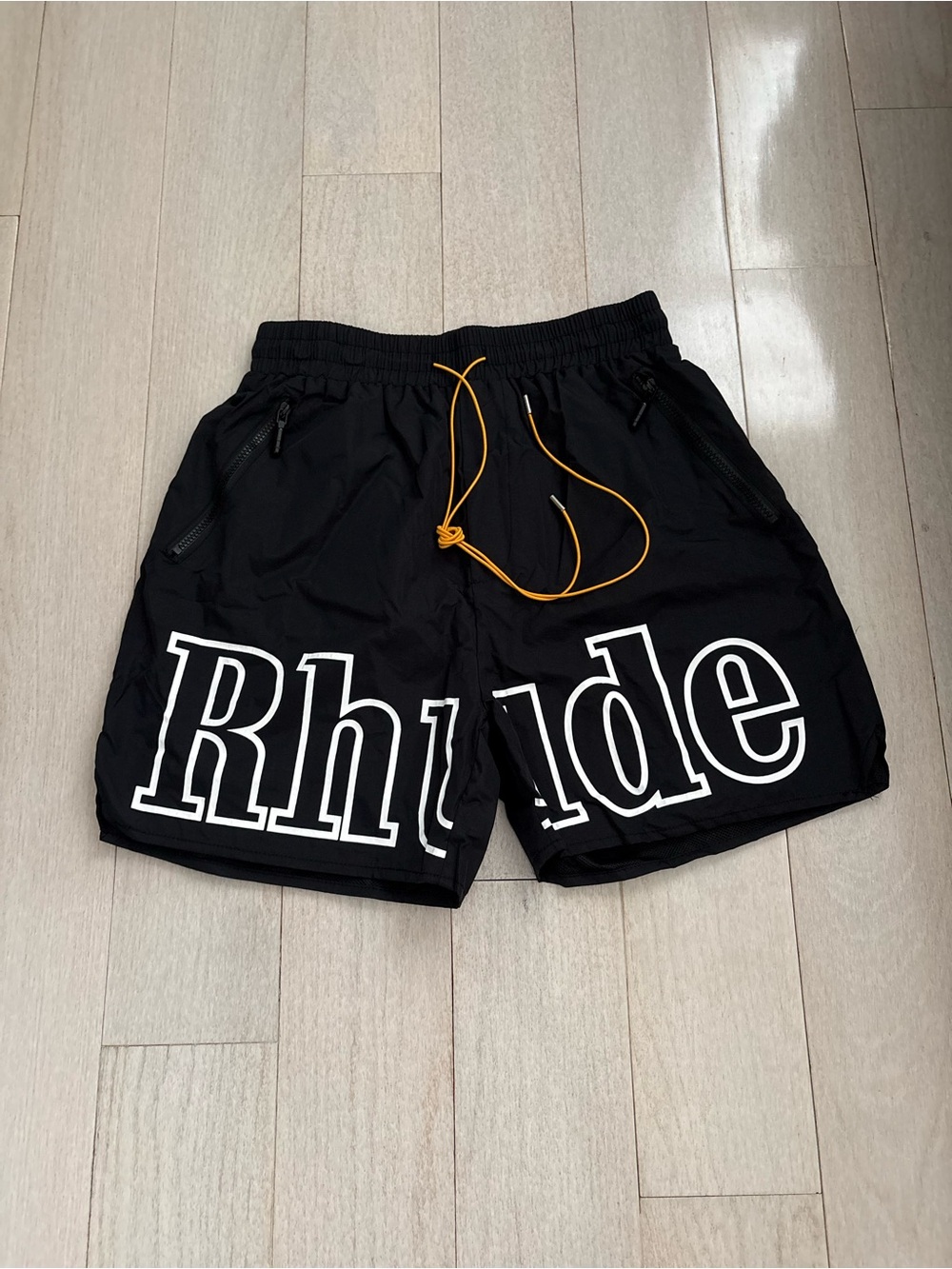 Rhude Black Mesh-Lined Swim Shorts